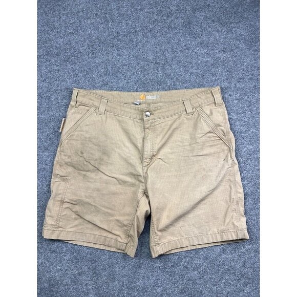 Carhartt Force Work Shorts Men's 42 Brown Relaxed Fit Carpenter 8" Inseam - Picture 1 of 11